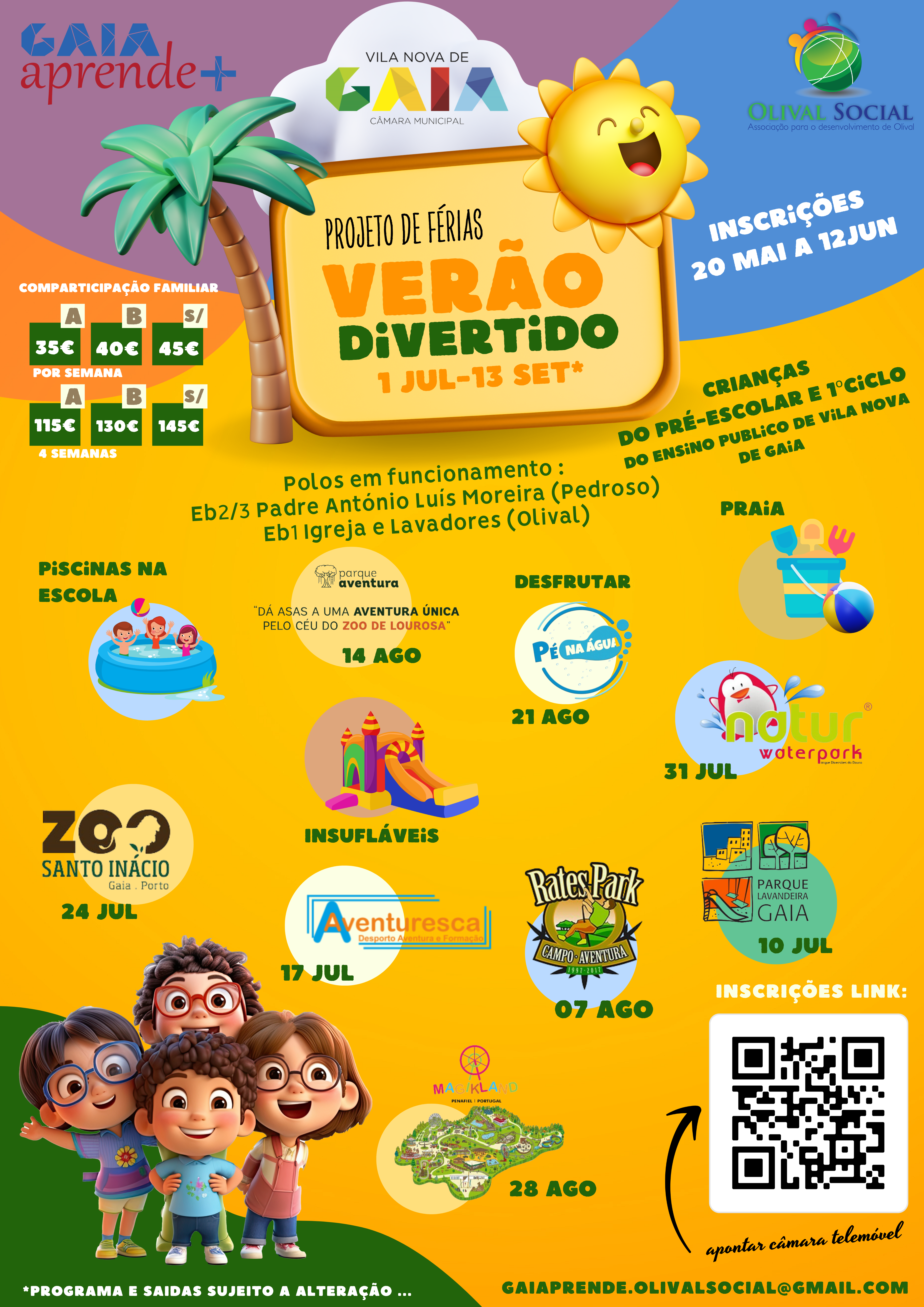 Panfleto Férias GAIAprende Verão24 Olival Social